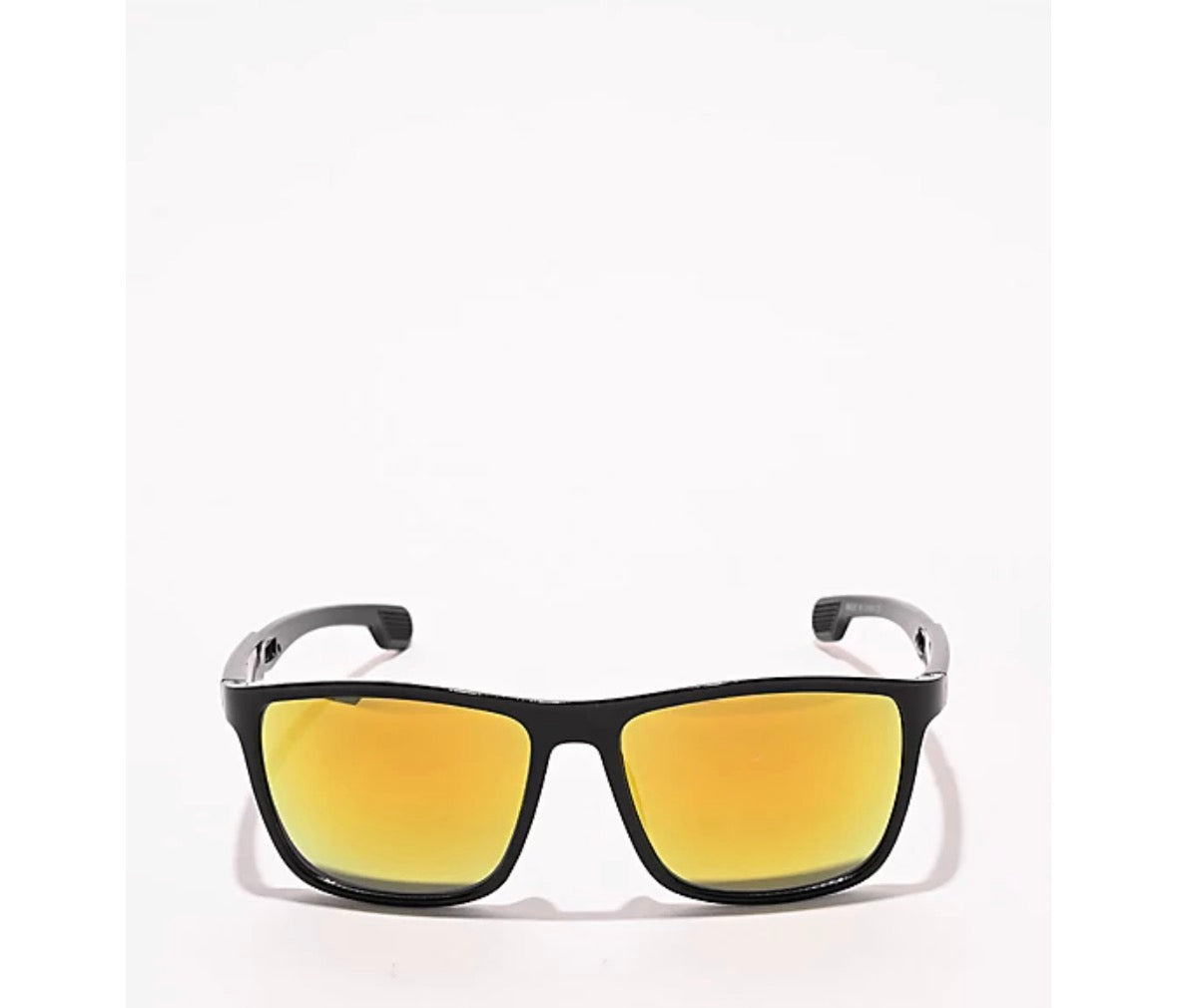 Baxtery Squares Black & Red Sunglasses NWT Gold Reflective UV Protection Shades