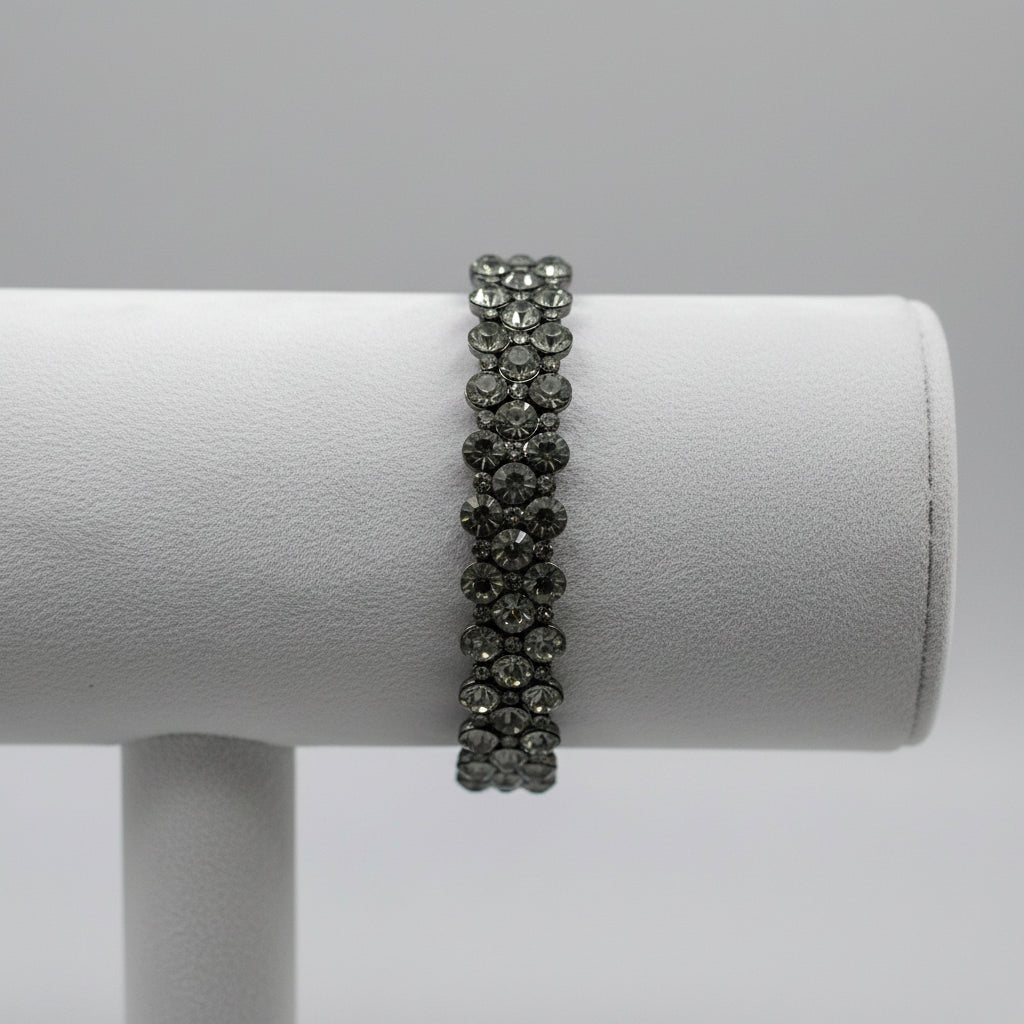 Close-up of a bracelet on a roll on a neutral background