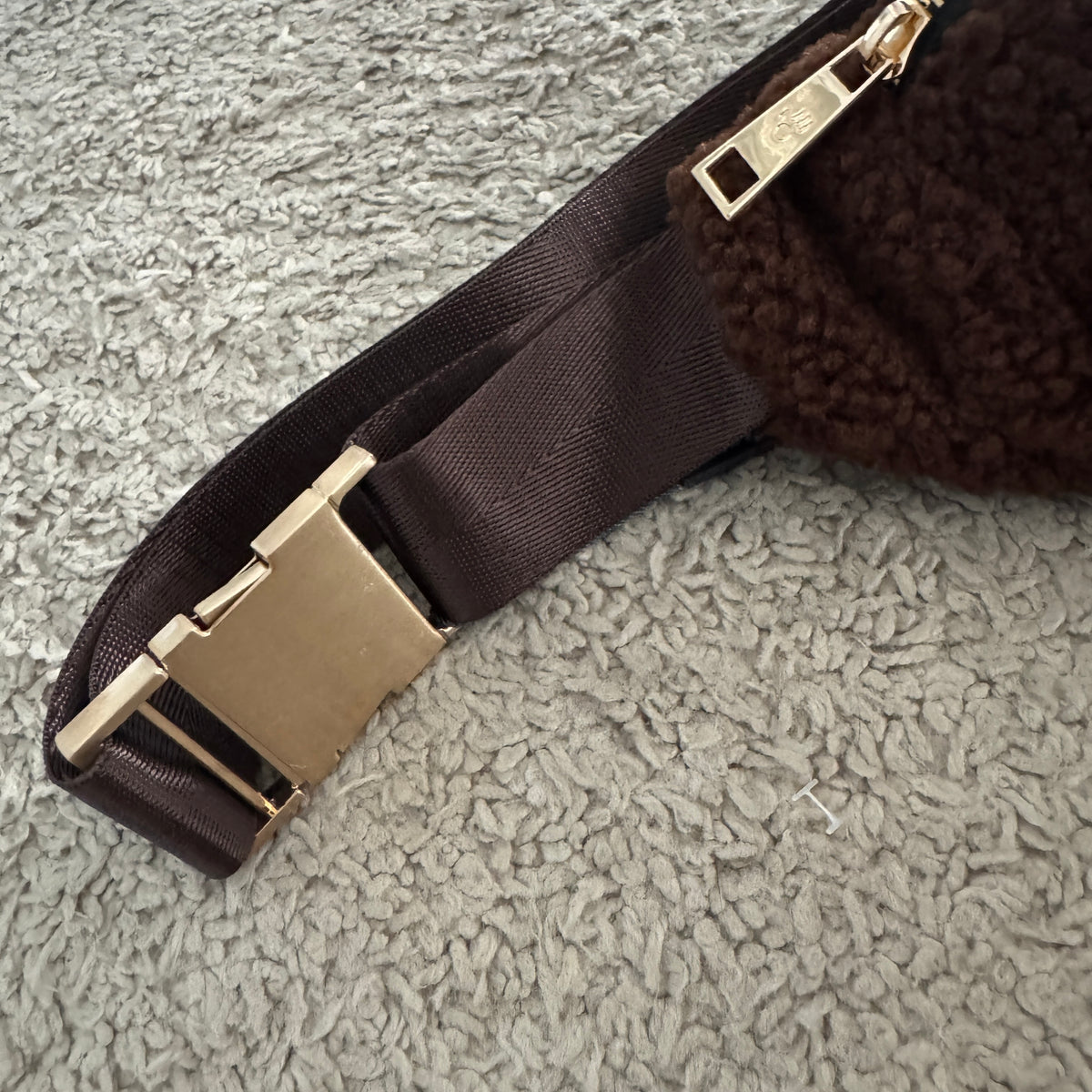 Bearpaw Sherpa Brown Fanny Pack Teddy Belt Bag Crossbody