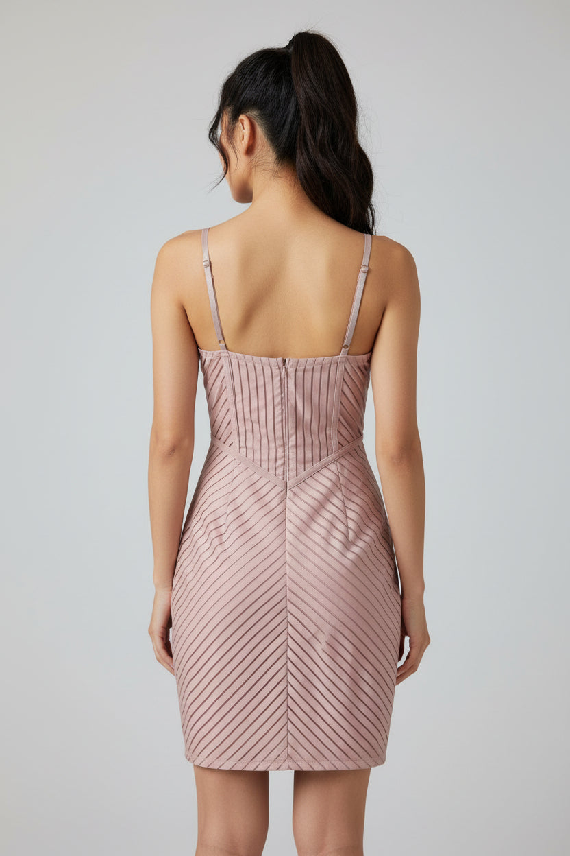 Pink dress with thin straps