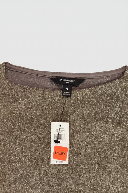 Banana Republic Sparkle Boatneck Metallic Top – Size Small