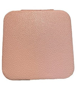 Pink Sea Turtle Travel Jewelry Case – PU Leather Zipper Organizer Box – Portable
