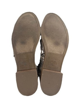 Botines bajos Shaye de TOMS, talla 8 para mujer, con estampado de piel de serpiente, sin cierre