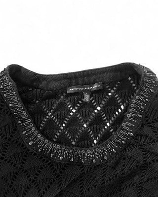White House Black Market Túnica elástica con adornos y diseño novedoso WHBM – Talla Grande