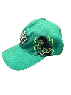 VØID VoidReinc Rock Lee Naruto Gorra Béisbol Verde Bordada Personalizada NY Yankees Edición Limitada