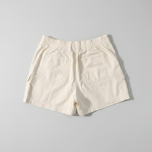 White shorts on a gray background