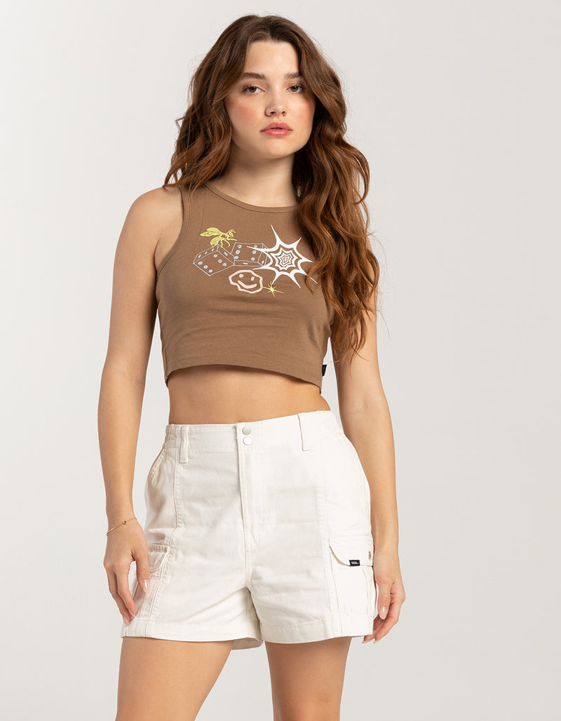Vans Women's Sidewalk Cargo Shorts - Marshmallow Off-White Size Small