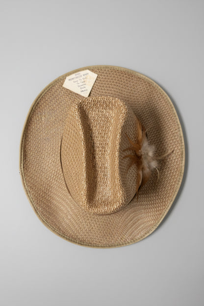 Vintage Dorfman Pacific Straw Cowboy Hat - Small