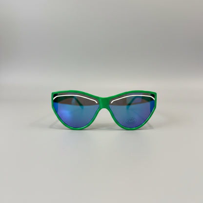 Zumiez Green Single Lens Cateye Sunglasses - Blue Mirrored NWT