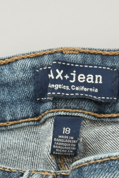 Wax Jean Plus Size 18 Blue Distressed Skinny Jeans ✨ Ultimate Comfort Stretch