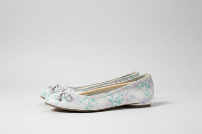 Vionic Callisto Botanical Ballet Flats Ivory Floral Size 6 M NWB