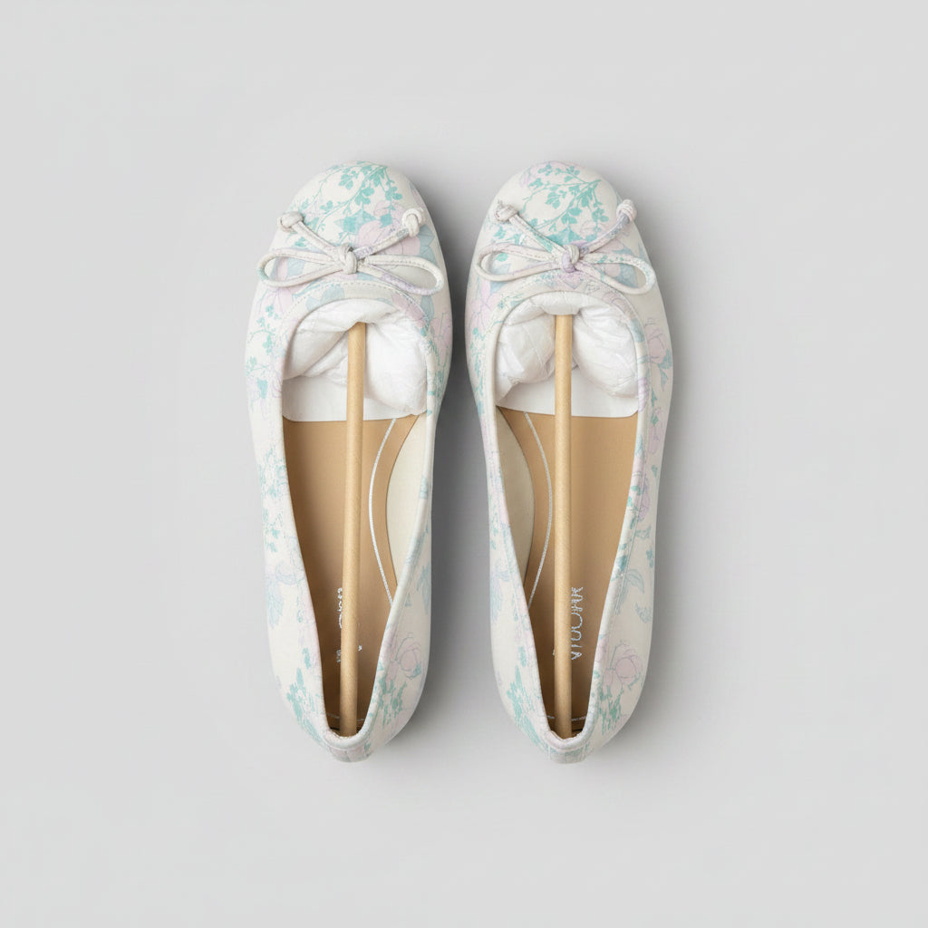 Vionic Callisto Botanical Ballet Flats Ivory Floral Size 6 M NWB