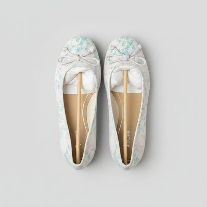 Vionic Callisto Botanical Ballet Flats Ivory Floral Size 6 M NWB