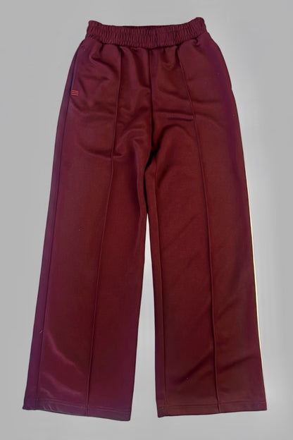 Urban Outfitters BDG Piper Wide Leg Pintuck Track Pants - Maroon (Small)