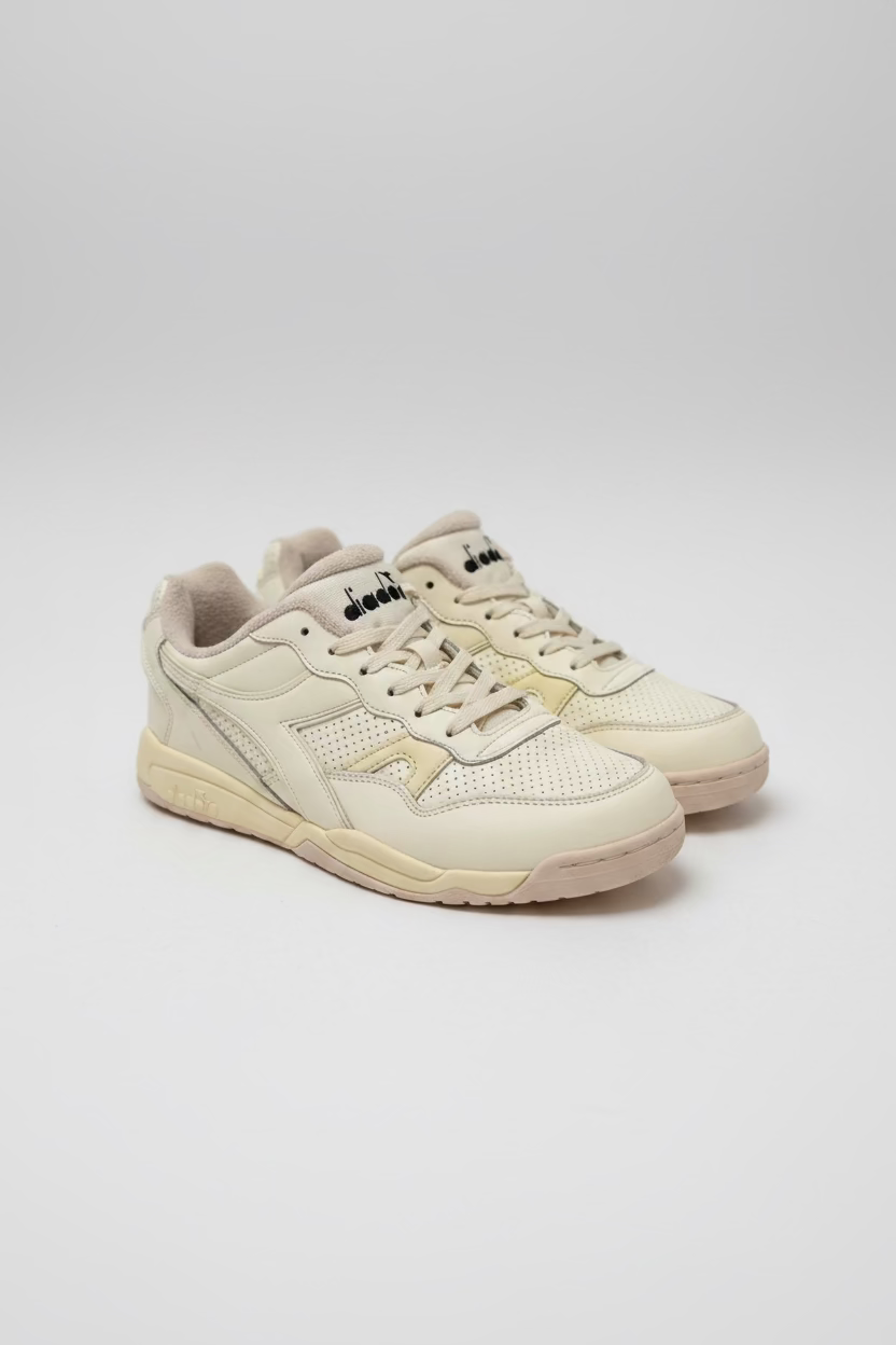 Diadora Winner Retro 90s Tennis Sneakers Beige White US Women's 8.5 EUR 40