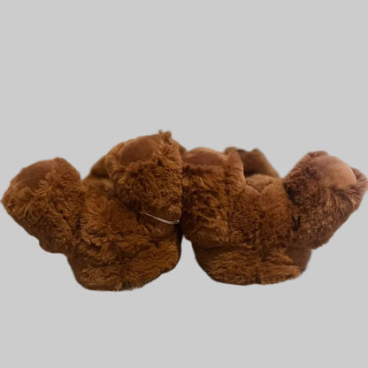 CozyFoams Women’s Teddy Bear Slippers Brown Plush Size 9-10 NWT