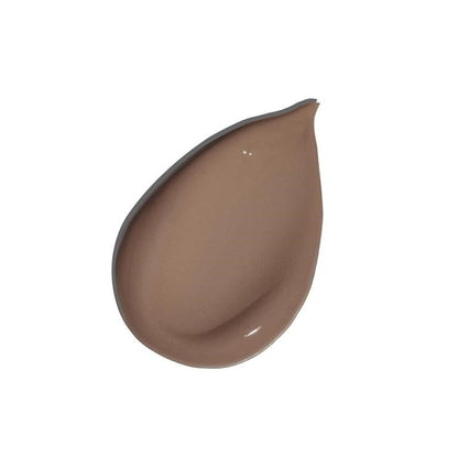 Brown nail polish swatch on a white background