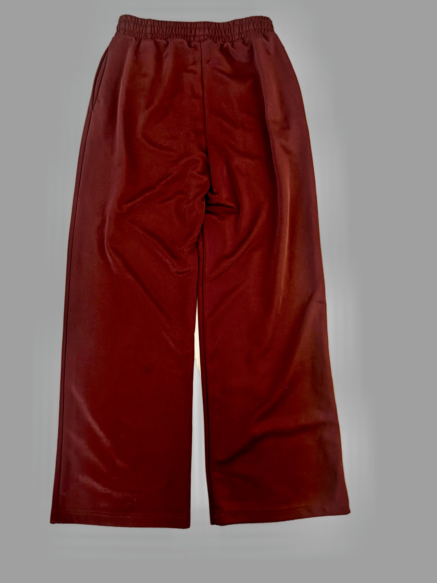 Urban Outfitters BDG Piper Wide Leg Pintuck Track Pants - Maroon (Small)