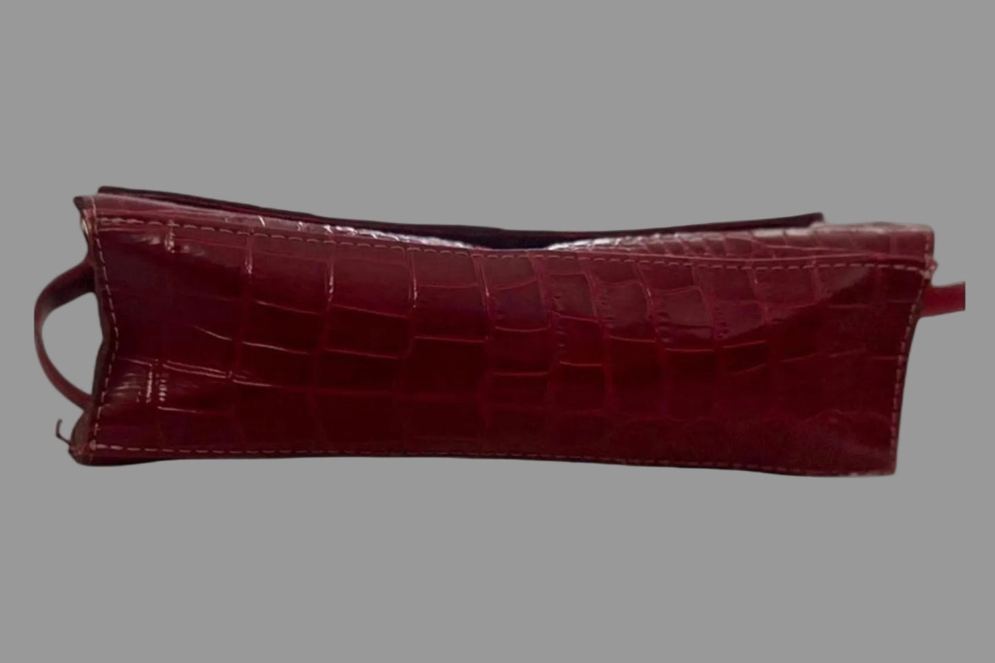 Vintage Liz Claiborne Red Croc Embossed Y2K Shoulder Bag