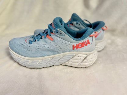 HOKA ONE Gaviota 4 Running Shoes – Size 9 B – Blue Fog/Plein Air