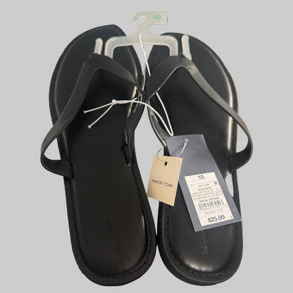 Universal Thread Black Sherry Flip Flop Sandals Womens Size 10 NWT