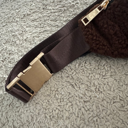 Bearpaw Sherpa Brown Fanny Pack Teddy Belt Bag Crossbody