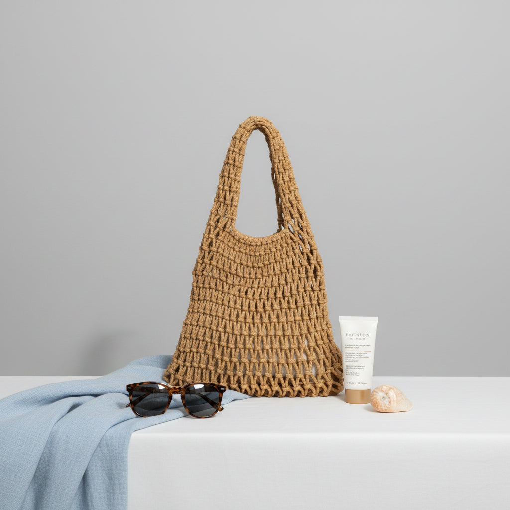 Woven brown bag