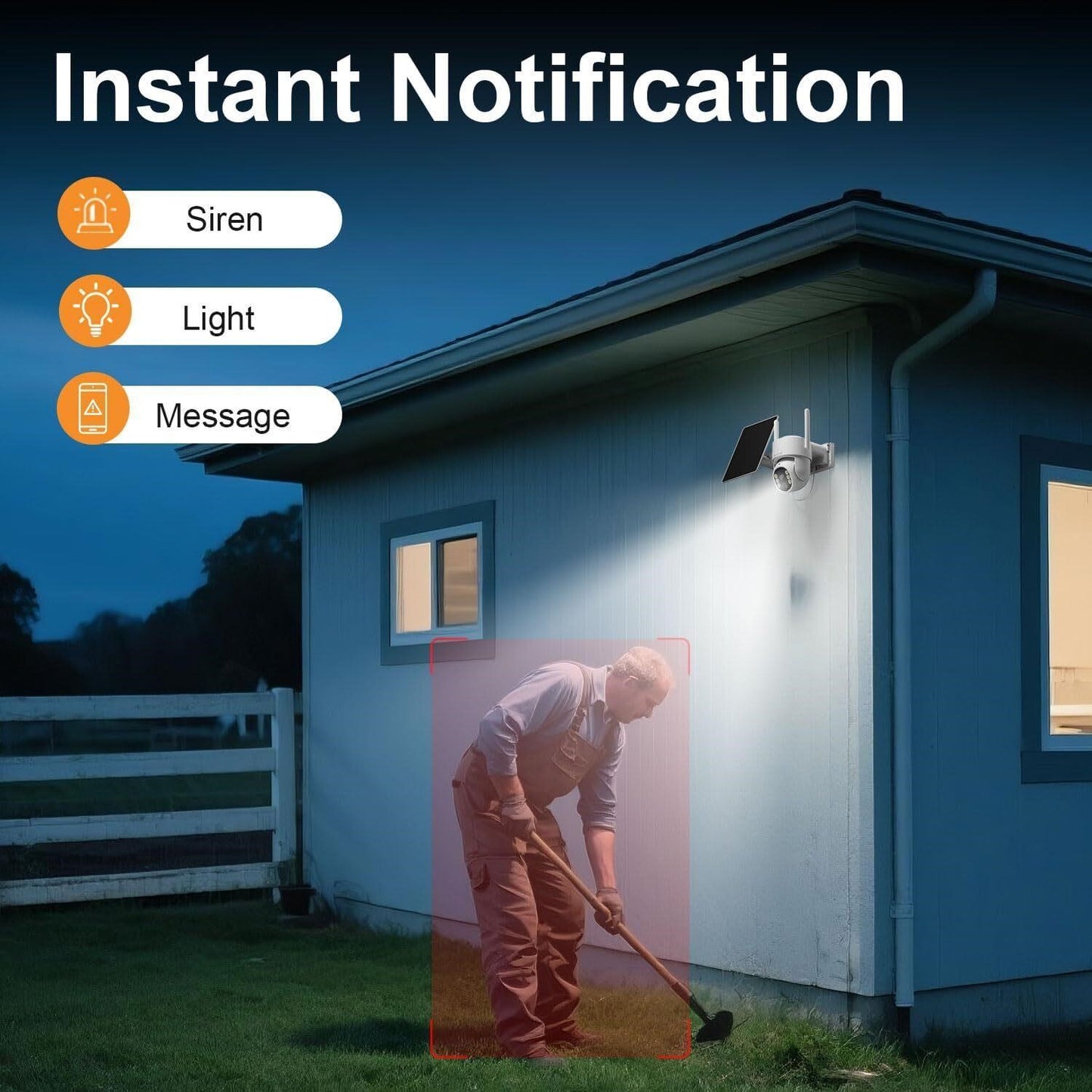NOAHEYE 2K 4G LTE Wireless Outdoor Security Camera, Solar Powered - New in Box