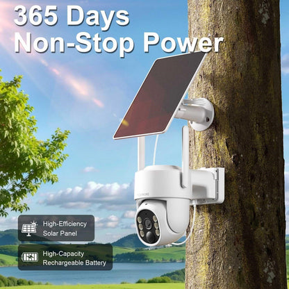 NOAHEYE 2K 4G LTE Wireless Outdoor Security Camera, Solar Powered - New in Box